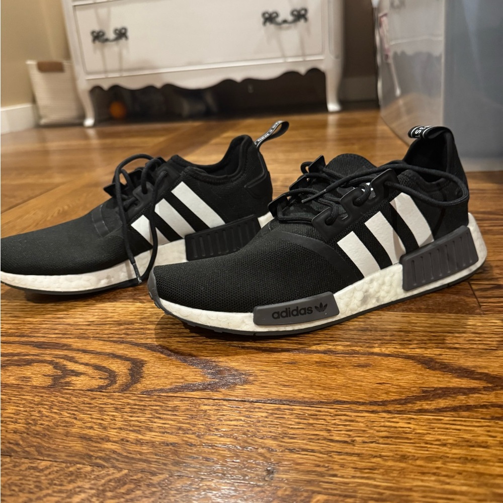 Adidas Black and White NMD R1 Sneakers